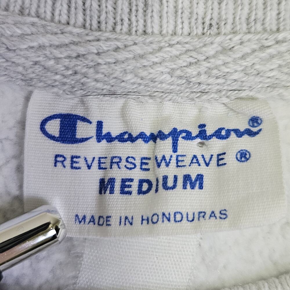 VTG Champion Reverse Weave Crewneck M Georgetown Fleece Sweatshirt Gray Hoyas - Picture 10 of 14